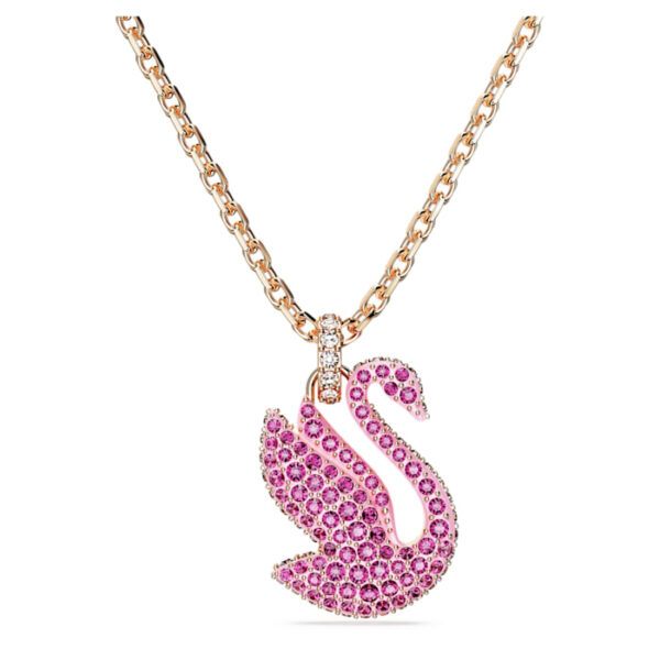 Swarovski Něžný pozlacený náhrdelník s Labutí Iconic Swan 5647552