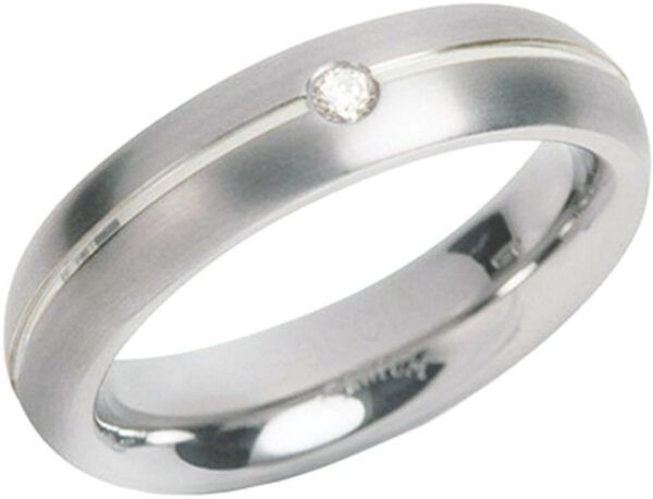 Boccia Titanium Titanový snubní prsten s diamantem 0130-05 62 mm