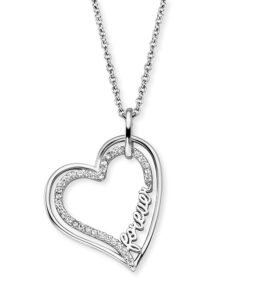 Engelsrufer Romantický stříbrný náhrdelník se srdíčkem ERN-FOREVER-ZI (řetízek