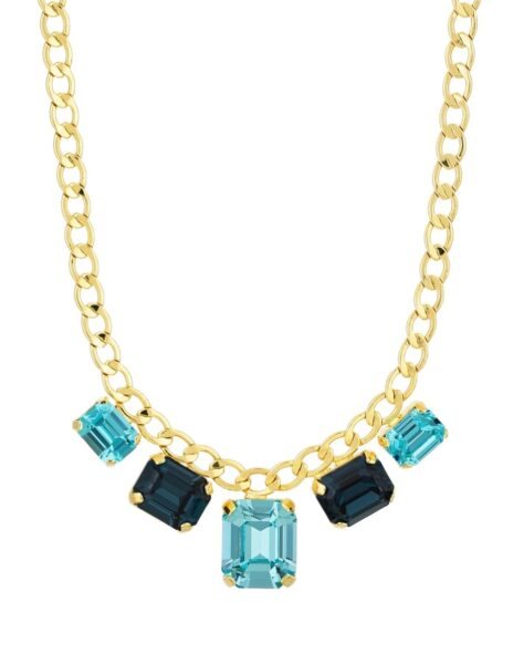 Preciosa Elegantní pozlacený náhrdelník Santorini s českým křišťálem 2287Y70