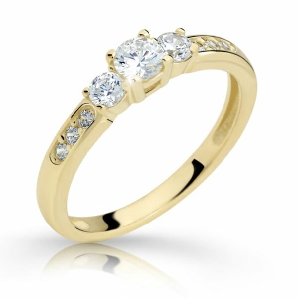 Zlatý zásnubní prsten DF 2360