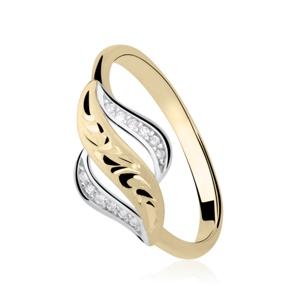 Zlatý dámský prsten DF 2982 ze žlutého