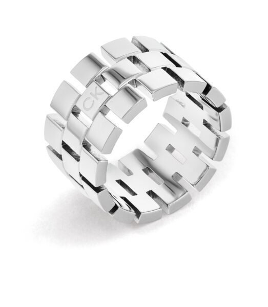 Calvin Klein Luxusní ocelový prsten Geometric 35000324 56 mm