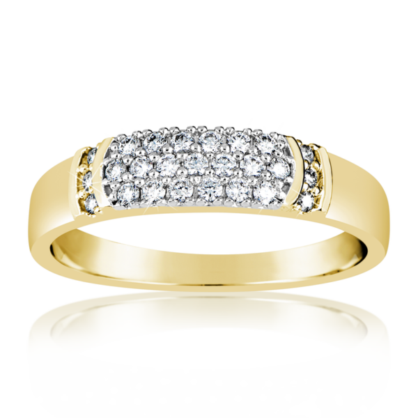 Zlatý dámský prsten DF 3192 ze žlutého