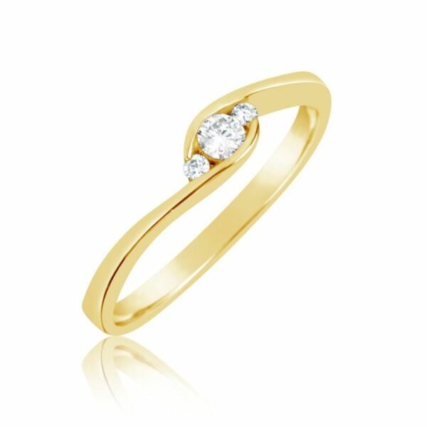 Zlatý zásnubní prsten DF 2954