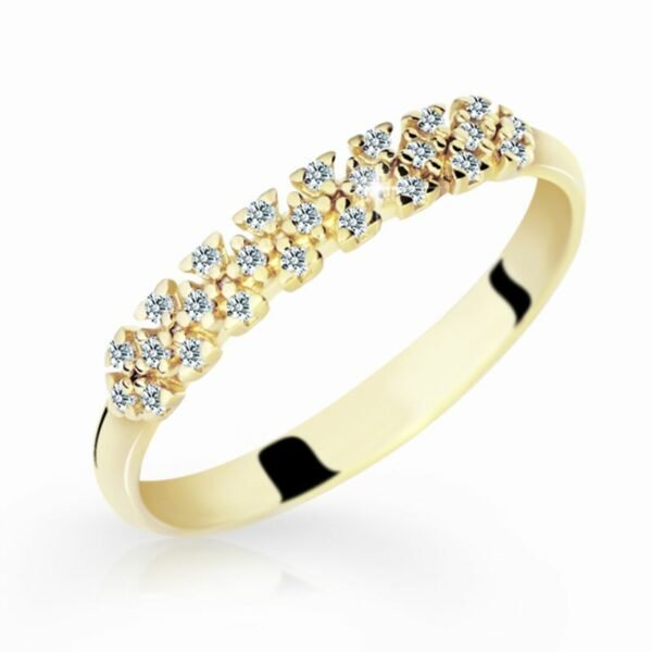 Zlatý dámský prsten DF 2059 ze žlutého