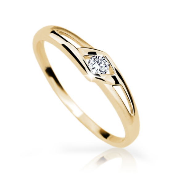 Zlatý dámský prsten DF 1633 ze žlutého