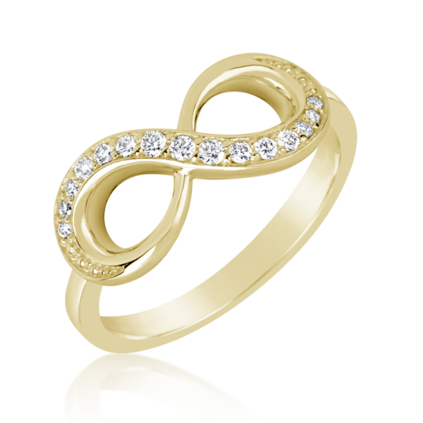 Zlatý dámský prsten DF 3440 ze žlutého