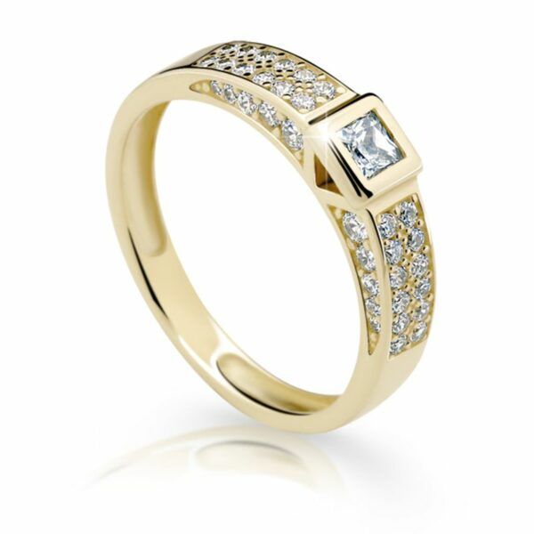 Zlatý zásnubní prsten DF 2361