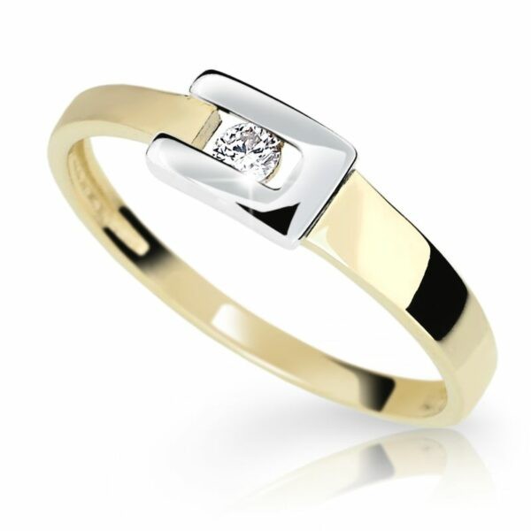 Zlatý dámský prsten DF 2039 ze žlutého