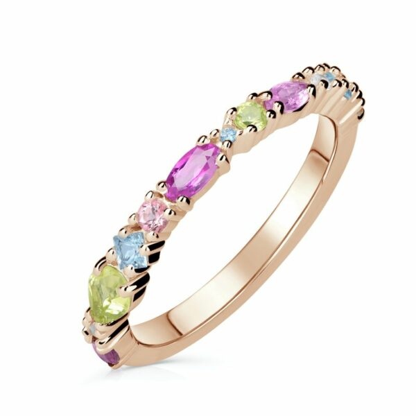 Zlatý dámský prsten DF 4918 z růžového