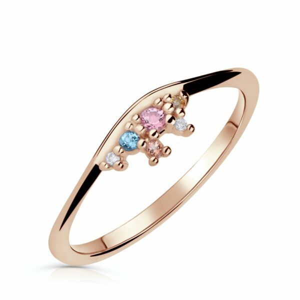 Zlatý dámský prsten DF 5039 z růžového