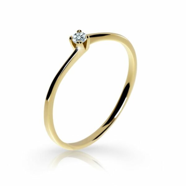 Zlatý zásnubní prsten DF 2943