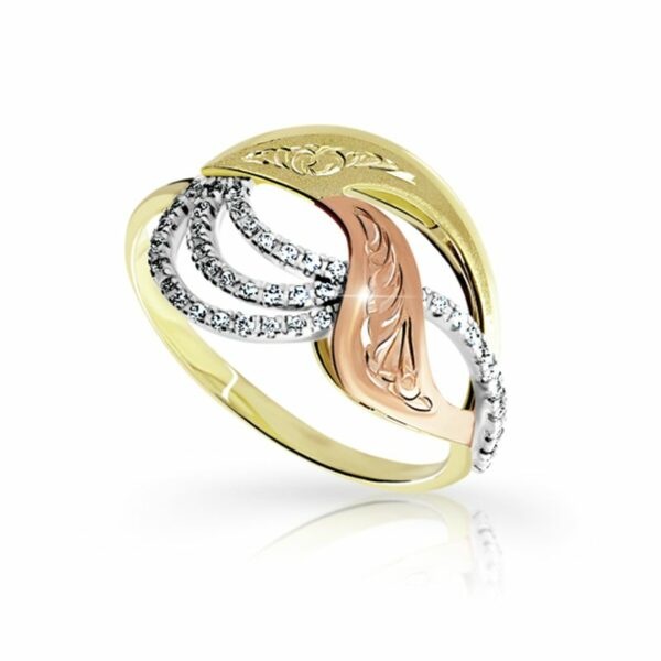 Zlatý dámský prsten DF 3112 ze žlutého