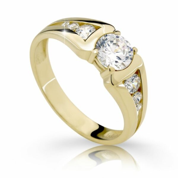 Zlatý zásnubní prsten DF 2352